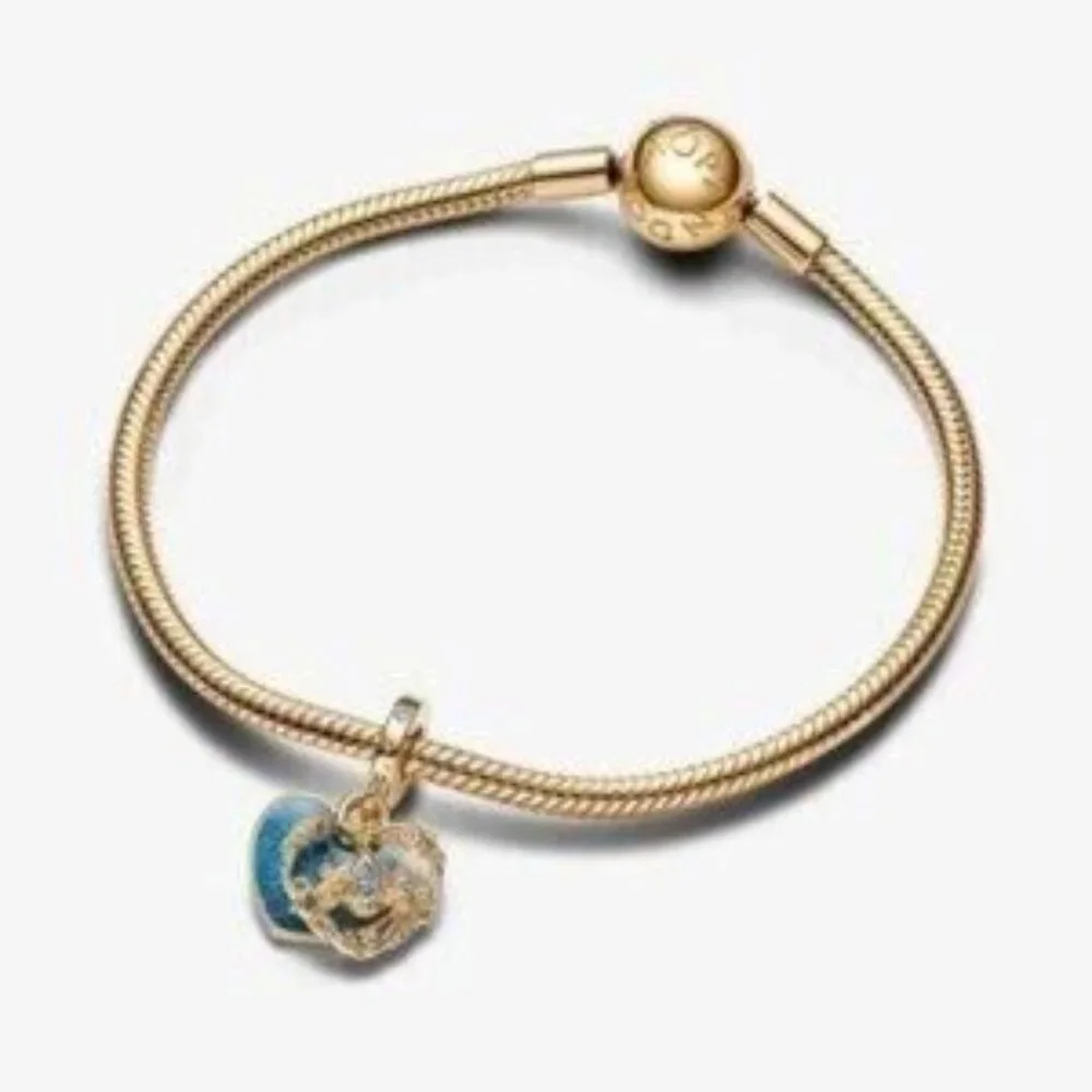 Pandora Cinderella's Carriage & Heart Double Dangle Charm